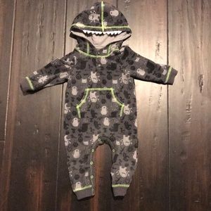 Cat & Jack Long Sleeve Monster Romper 6-9m